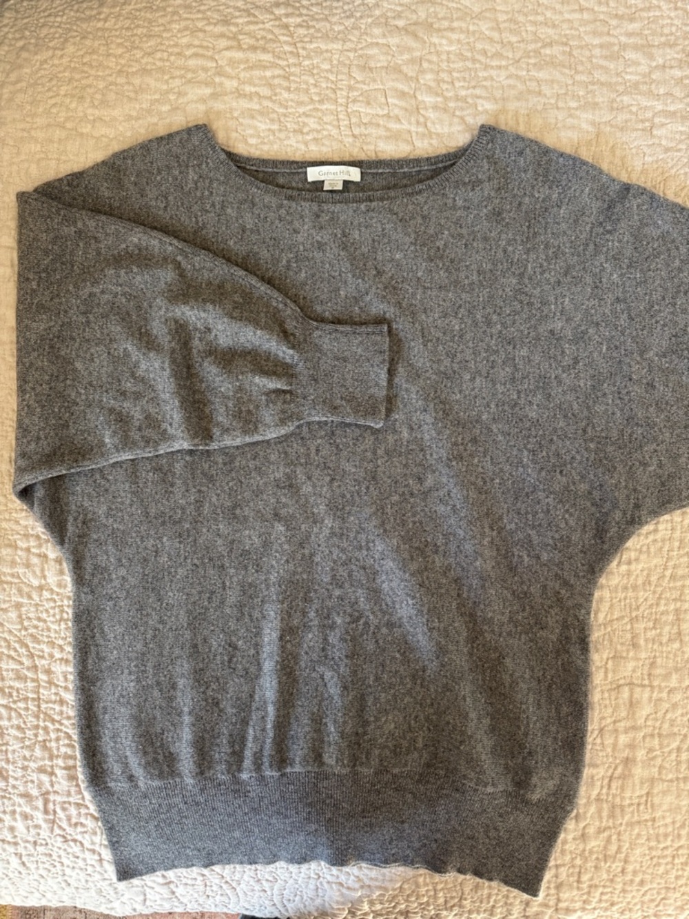 Garner Hill Gray Crewneck, Cashmere Sweater